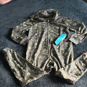 Gray Hooded One-Piece Pajamas with baby today from Disney Star Wars
